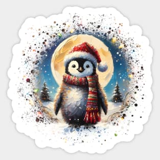 Festive Penguin Sticker